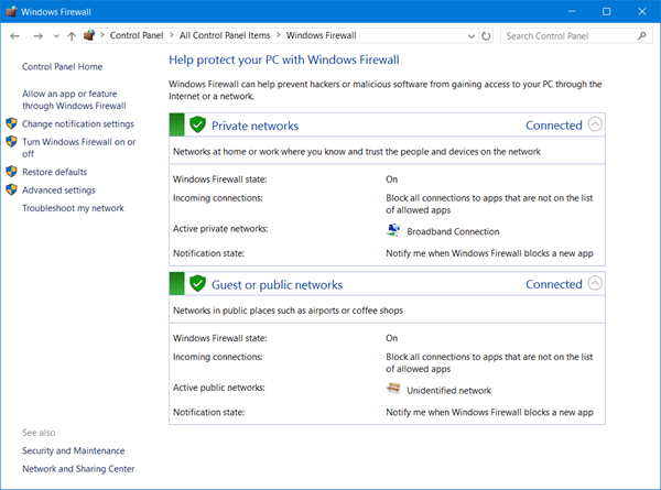 Configuring the firewall settings - QuickBooks error H202