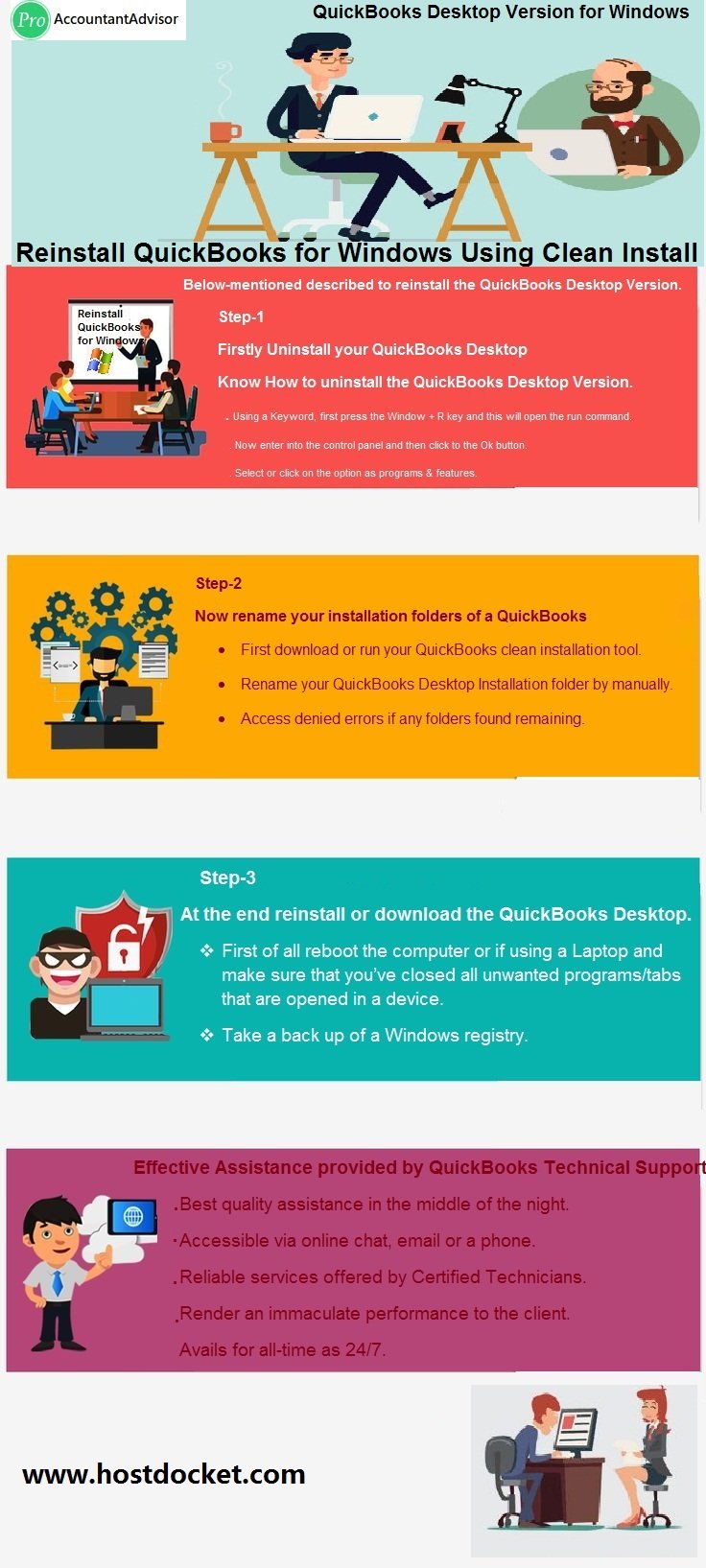Reinstall QuickBooks for Windows Using Clean Install Infographic Pro Accountant Advisor