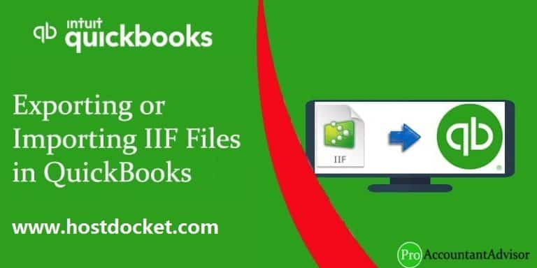 Exporting or Importing IIF Files in QuickBooks