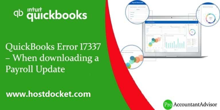 QuickBooks Error 17337–When downloading a Payroll Update