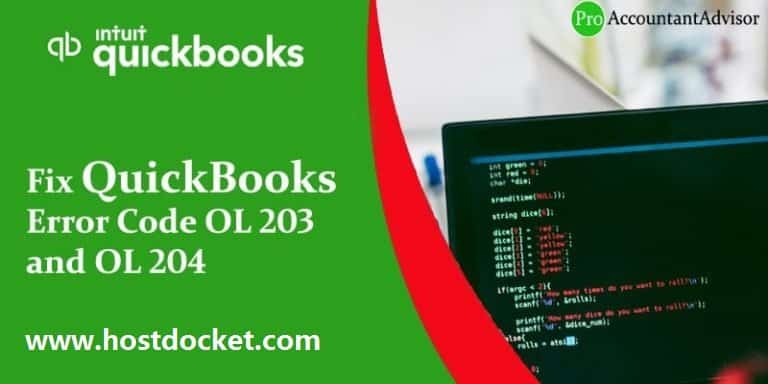 QuickBooks Error Code OL 203 and OL 204