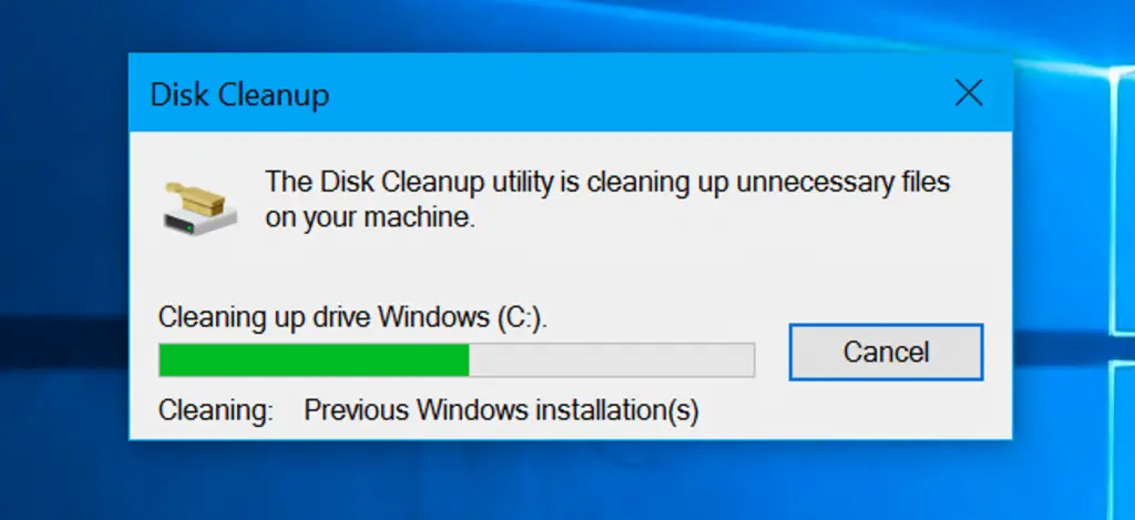 Cleanup drive windows