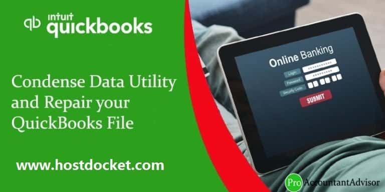Condense Data Utility and Repair your QuickBooks File