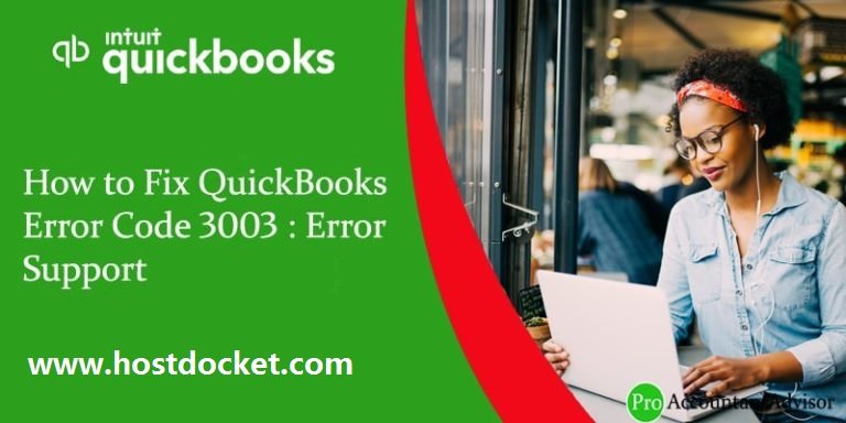 How to Fix QuickBooks Error Code 3003-Error Support