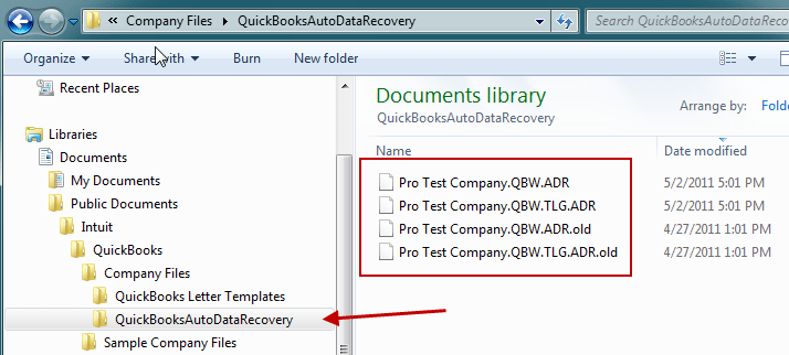 QuickBooks Auto Data Recovery tool - Screenshot