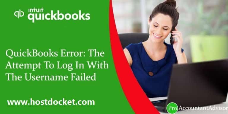 QuickBooks Error-The Attempt To Log In With The Username Failed