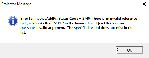 QuickBooks error code 3140