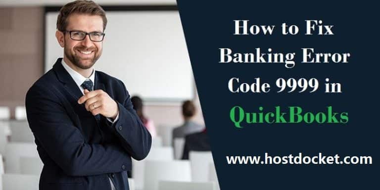 QuickBooks Banking Error 9999