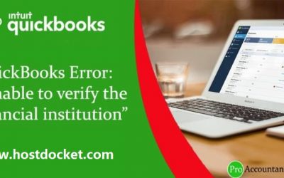 How to Fix QuickBooks Error: “Unable to verify the financial institution”?