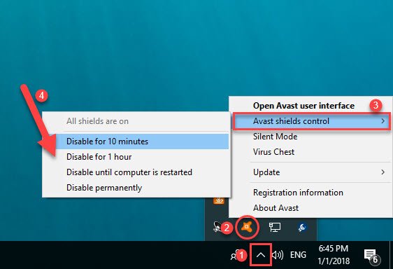 How To Turn Off Avast Antivirus 2018 Temporarily or Completely