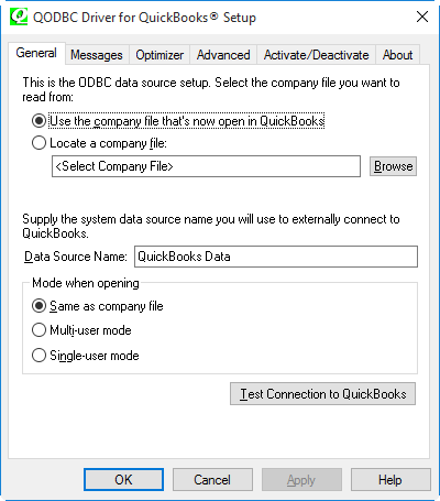 QuickBooks Desktop Enterprise ODBC Driver