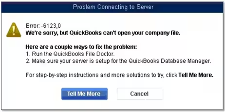 QuickBooks error 6123