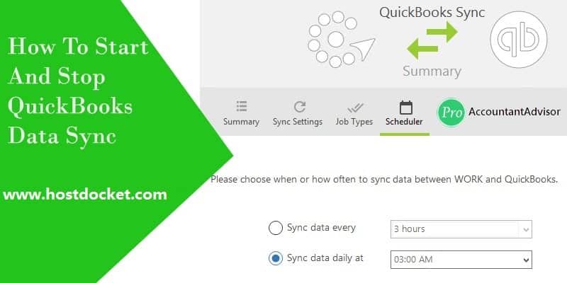 How To Start And Stop QuickBooks Data Sync