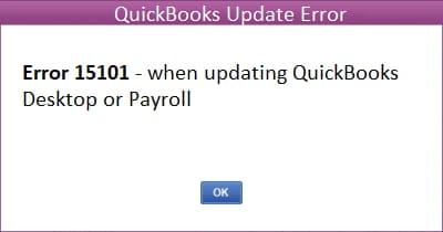 QuickBooks error 15101