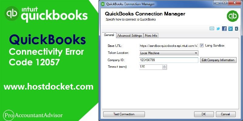 How to Fix QuickBooks Connectivity Error Code 12057?