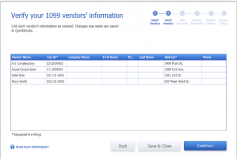 QuickBooks 1099  and 1096 forms 