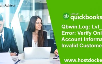 How to Fix Qbwin.Log: Lvl_error – Verify Online Account Information or Invalid Customer Id Number?