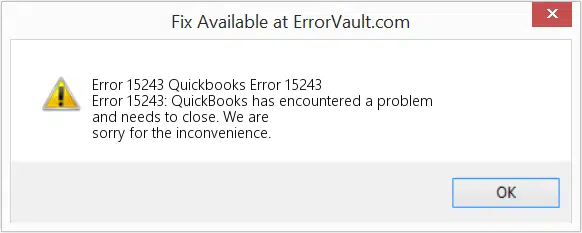 QuickBooks Error Code 15243