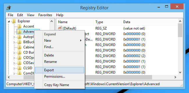 Use Registry Editor - Screenshot