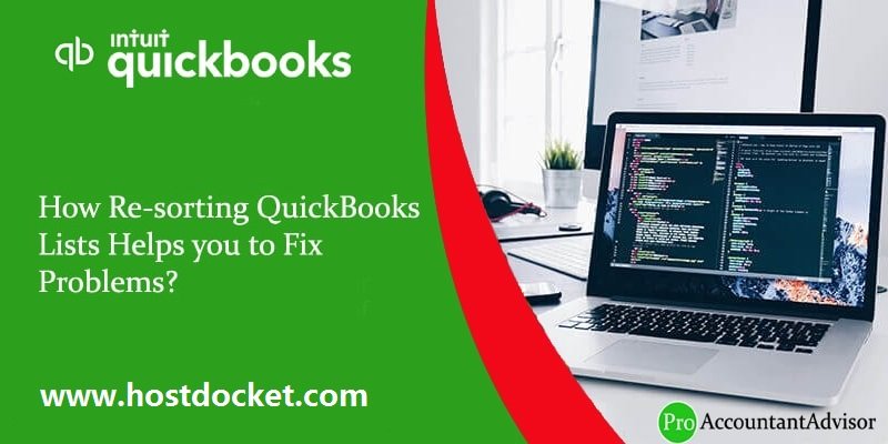 How to Re-sort Lists in QuickBooks Desktop for Windows?