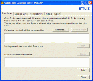 Open the QuickBooks Database Server Manager