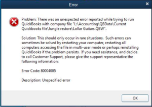 QuickBooks Error 80004005, 80004003 - Pro Accountant Advisor