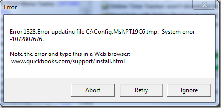 QuickBooks Error Message = 1328 - Pro Accountant