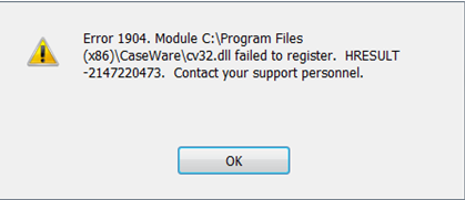 QuickBooks Error Message Code 1904