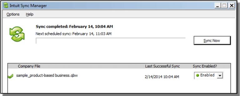 QuickBooks Sync Manager Error Message - Screenshot