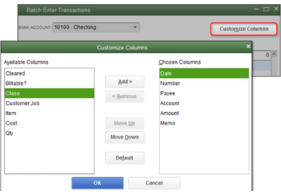 To use class in QuickBooks Desktop