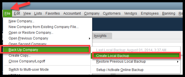 prepare your quickbooks desktop data for export - screenshot