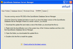 quickbooks database server manager updates features