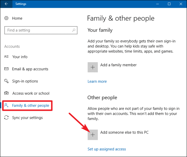 Add New Windows Admin User in Windows 10