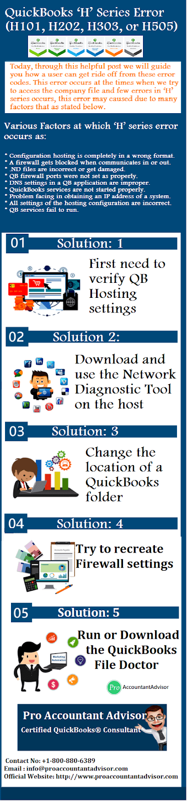 QuickBooks H Series Error (H101, H202, H303, or H505) Codes -Pro Accountant Advisor (Infographic)