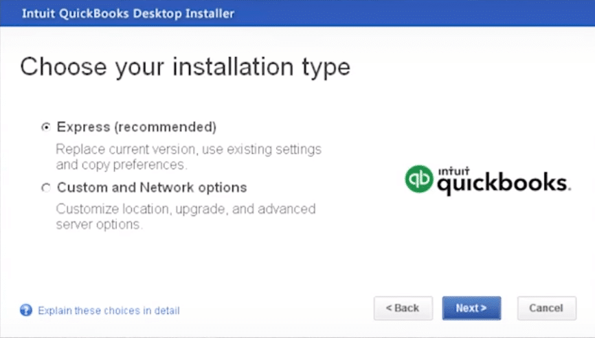 Re-installation of QuickBooks Desktop - Screenshot