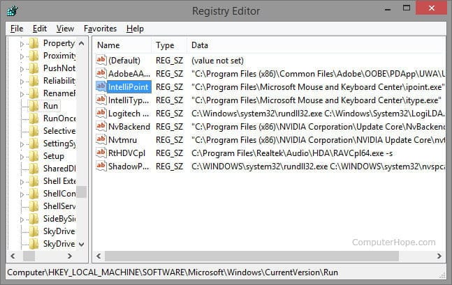 Change the System Registry - Screenshot