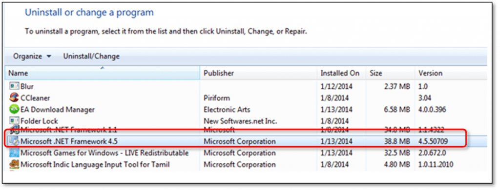 Repair or Reinstall Microsoft .NET Framework to Resolve QuickBooks error 1603