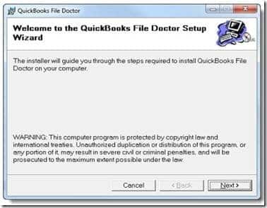 Download the QuickBooks file doctor tool 
