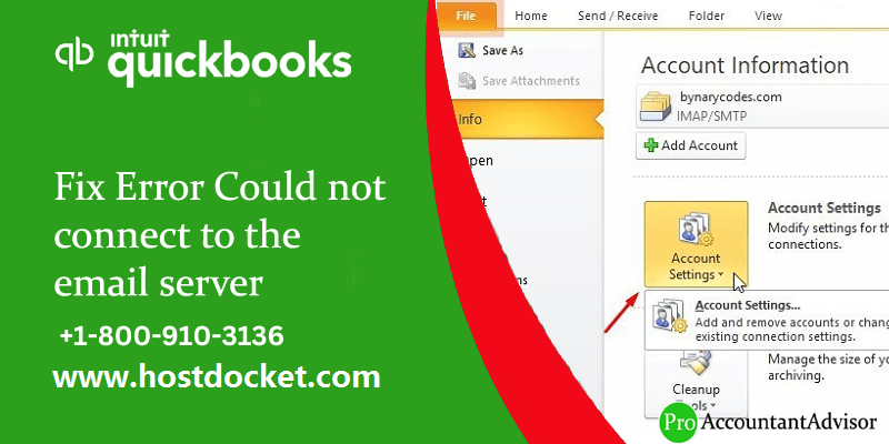 Fix Error Could not connect to the email server