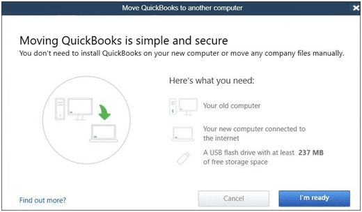 Requirements to move quickbooks to new computer