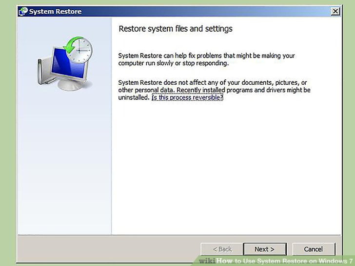 Restore the Windows System -