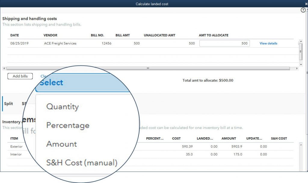 Landed cost work-flow summary 