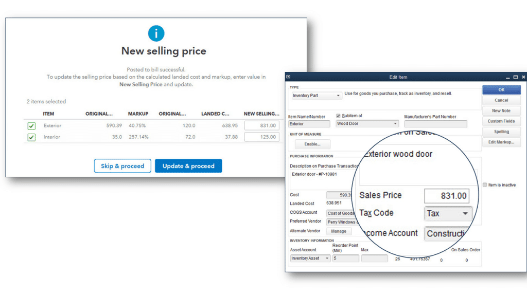 Landed cost work-flow summary 