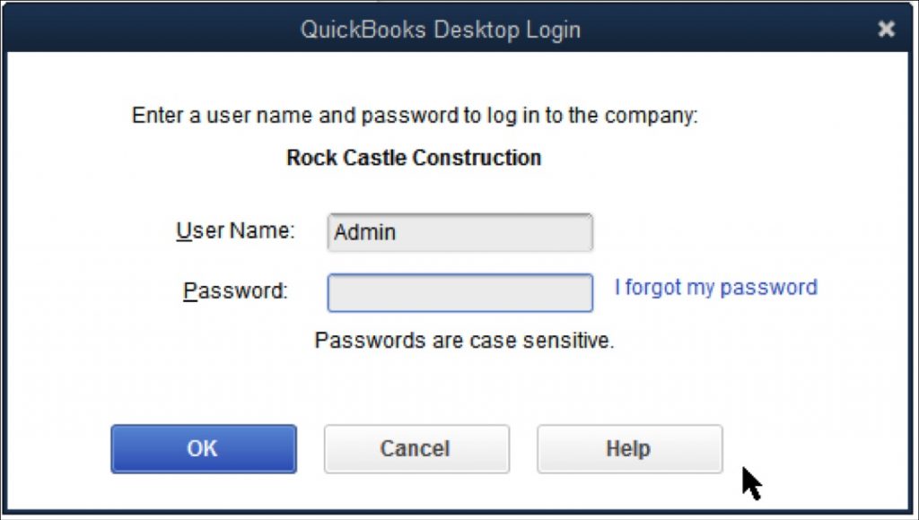 Resetting Admin password becomes easier with QuickBooks 2020