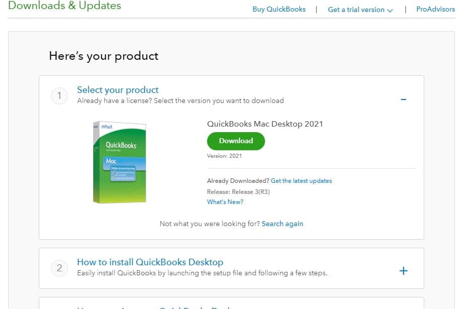 Download QuickBooks desktop for Mac 2021