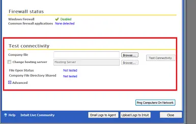 Test connectivity - QuickBooks connection diagnostic tool 