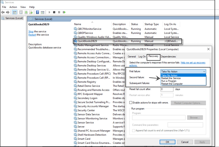Verify QuickBooks services 1 - screenshot