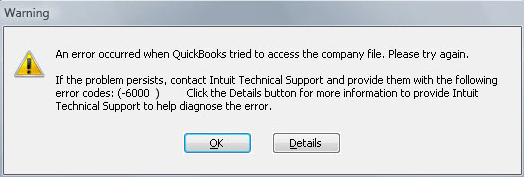 QuickBooks error code 6000