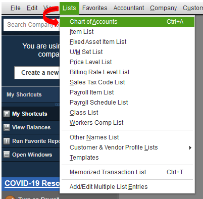 Chart of accounts - Qbwin.Log: Lvl_error Error: Verify Online Account Information