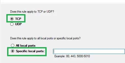 Ensure TCP is checked - Error code H505
